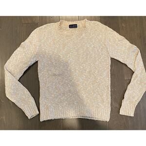 Vtg A.W. Argyle Sweater L (Fits‎ S/M) Peach Speckled Marled Nubby Knit  Boutique